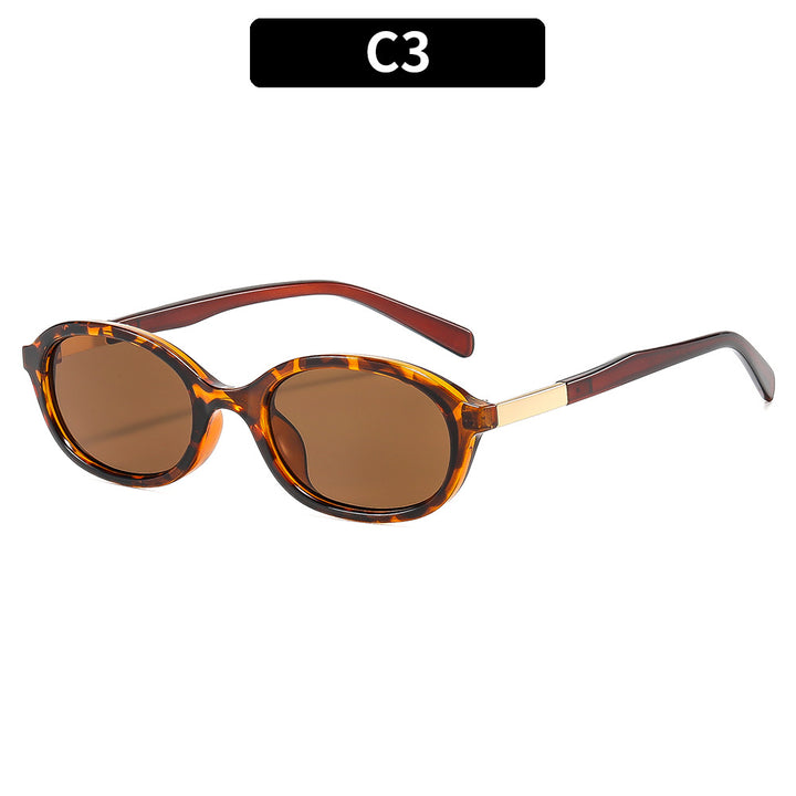 Moderne Retro Ovalrahmen Sonnenbrille