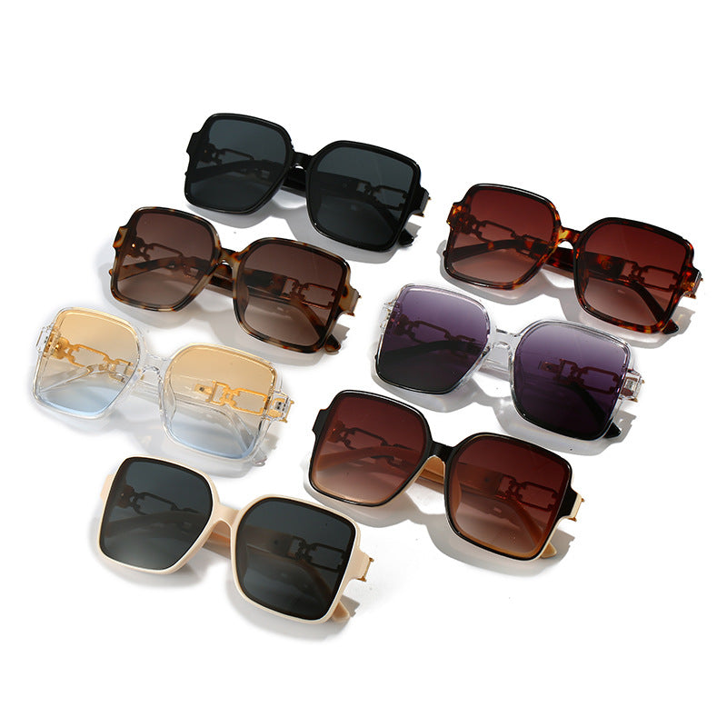 Damen stilvolle quadratische Sonnenbrille mit luxuriösem Schanierdesign Karnz