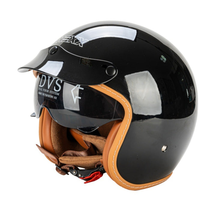 Klassischer offener Motorradhelm Karnz