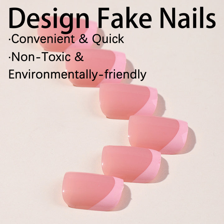 Fußnagelkunstset mit elegantem French-Design und Glitzerakzenten Karnz