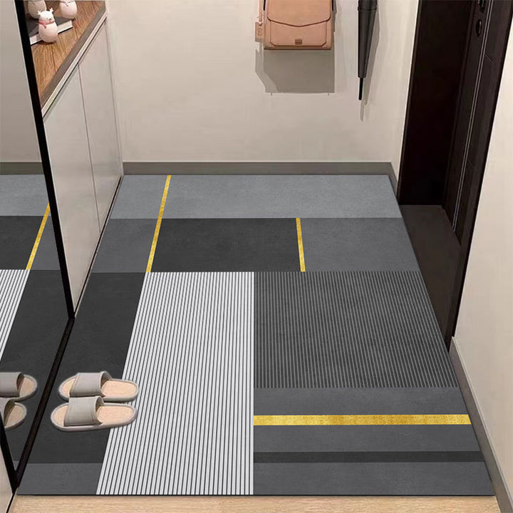 Moderner minimalistischer geometrischer Bereichsteppich