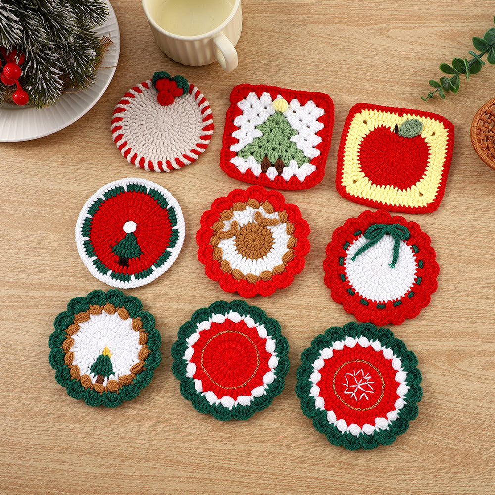Dekorative handgefertigte gehäkelte Untersetzer Karnz
