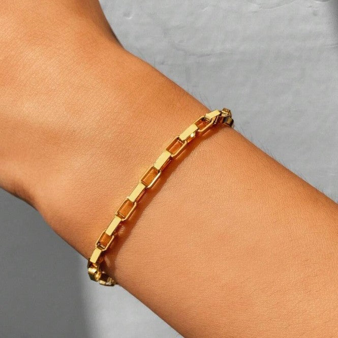Chunky Rechteckige Gliederkette Karnz