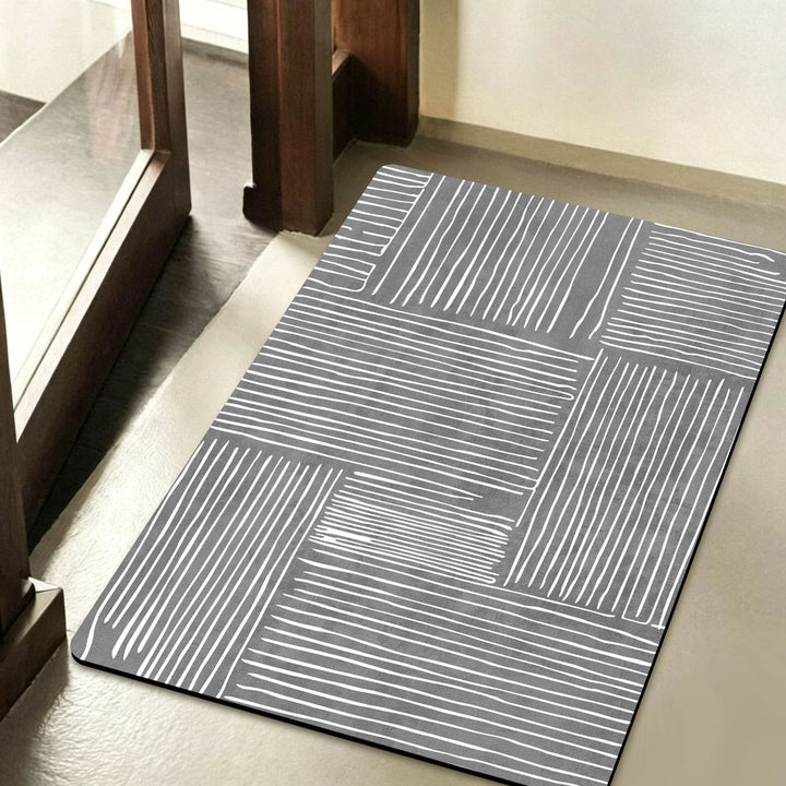 Zeitgenössischer geometrischer Badezimmerteppich Karnz