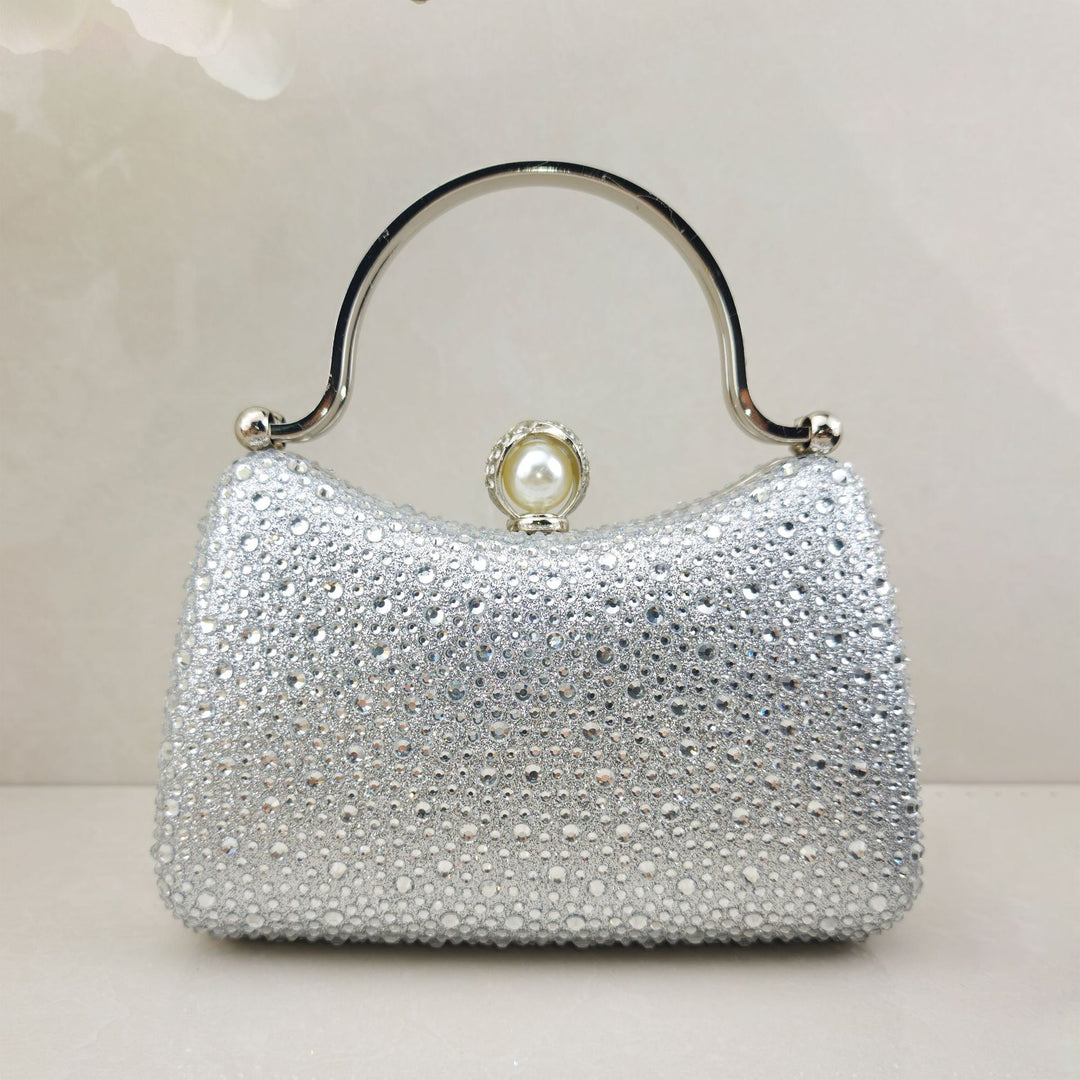 Perlenverzierte Abendhandtasche