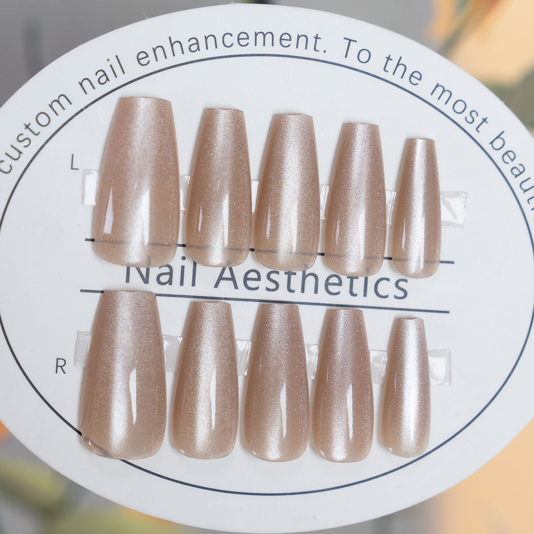 Lange-Stiletto Glänzende Press-On Nägel