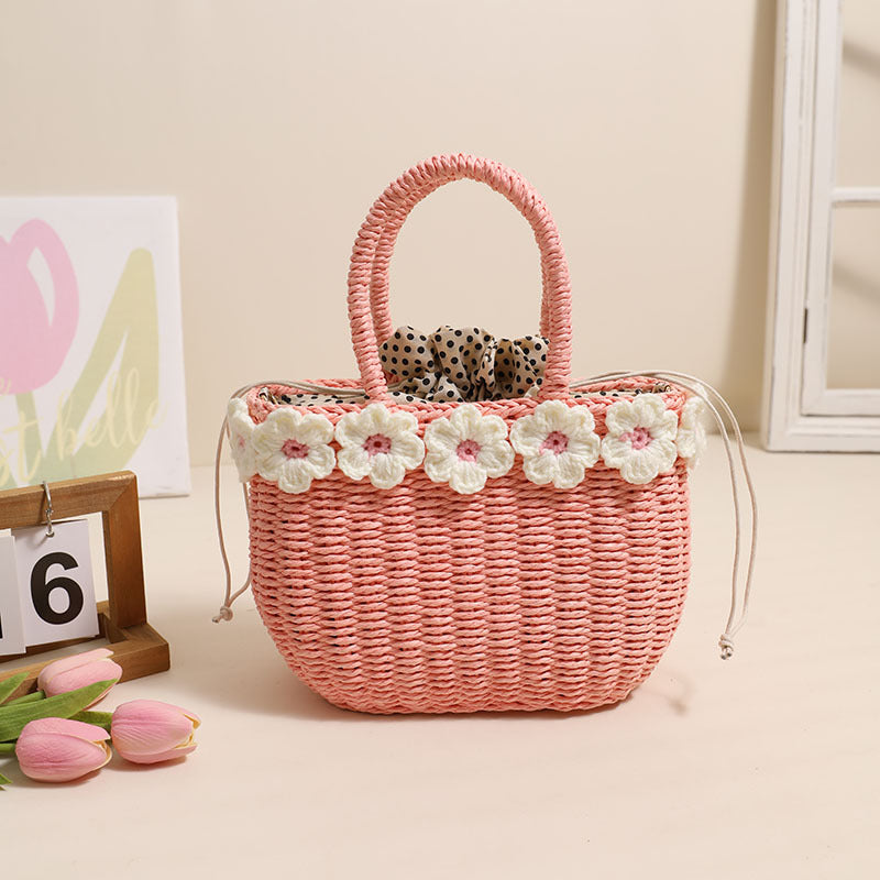 Damen Handtasche mit floralen Verzierungen Karnz