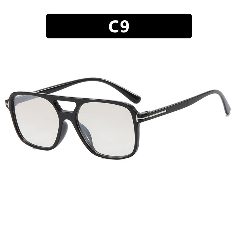 Damen elegante geometrische Sonnenbrille mit stilvollem Rahmen Karnz