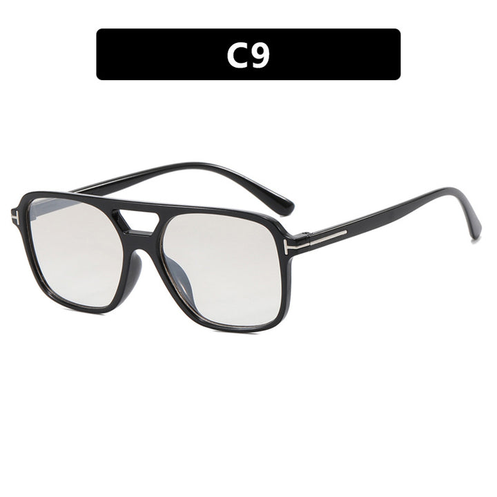 Damen elegante geometrische Sonnenbrille mit stilvollem Rahmen Karnz