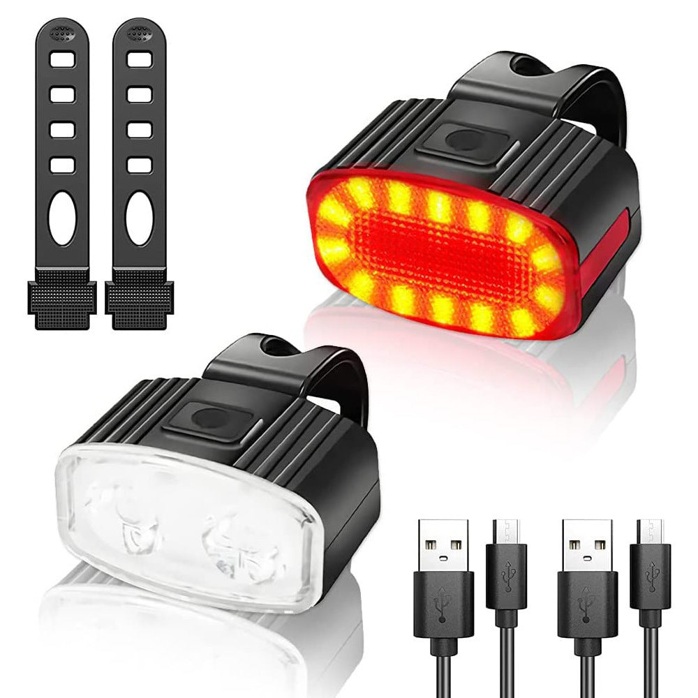 USB wiederaufladbares Fahrrad Sicherheitslicht Set Karnz