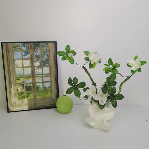 Künstliche Azaleenblumenarrangement Vase