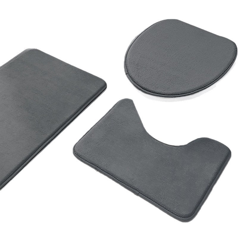 Weiches Plüsch-Badezimmermatten-Set