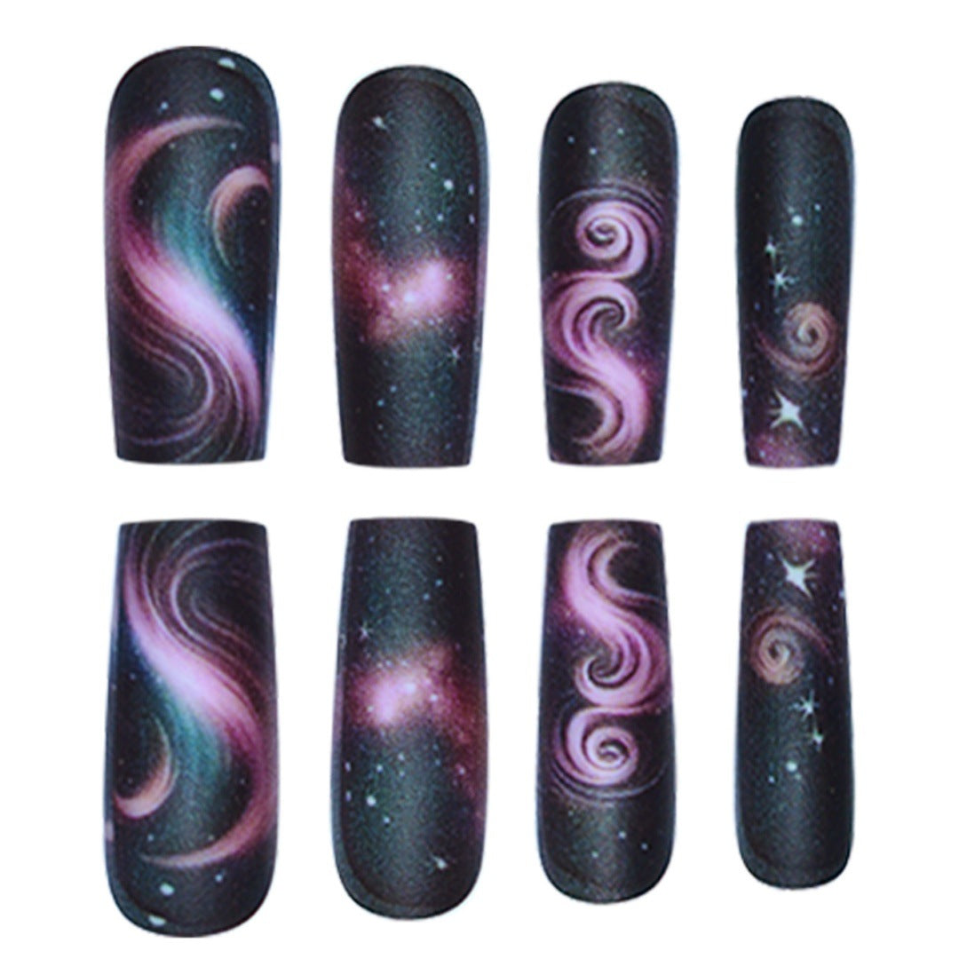 Galaxy-Themed Press-On Nail Extensions Karnz