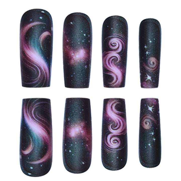 Galaxy-Themed Press-On Nail Extensions Karnz