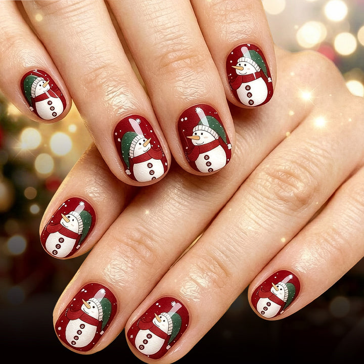 Urlaubs-Themen Schneemann Nagelkunst Karnz