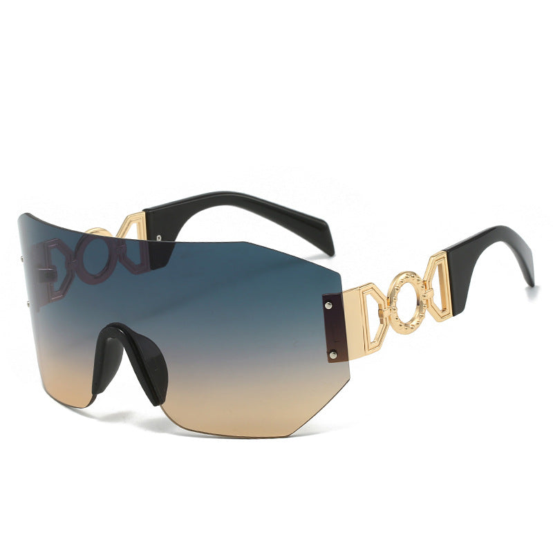 Fashion Statement Breitkrempige Schild Sonnenbrille Karnz