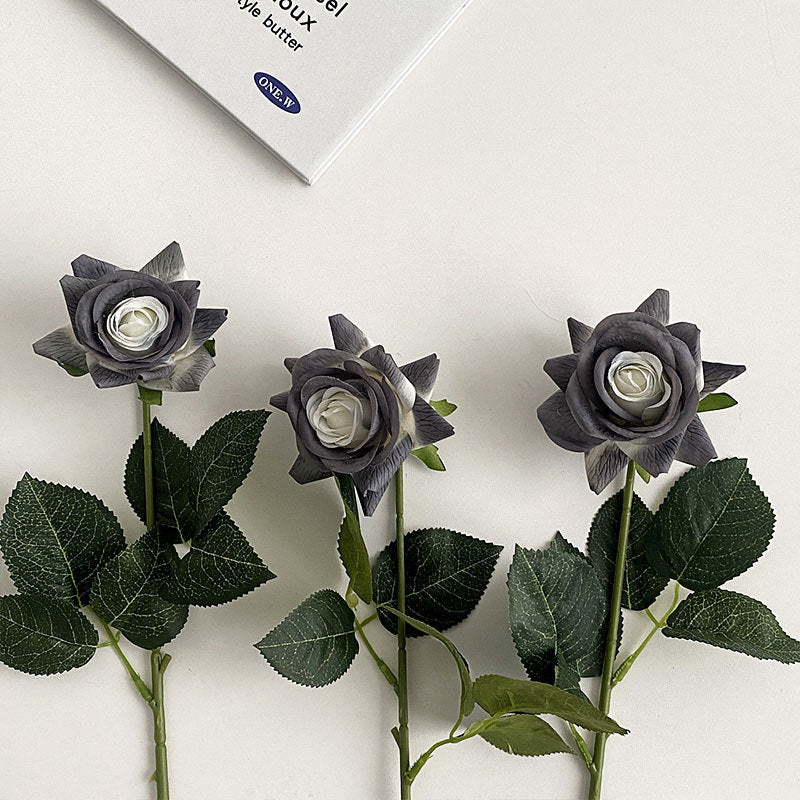 Künstliche Seidenrose mit Blättern Karnz
