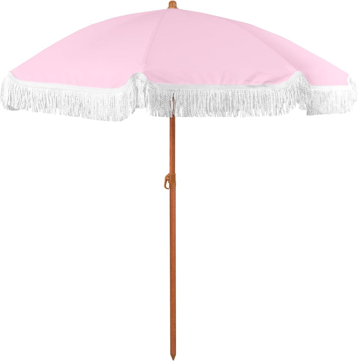 Damen Sonnenschirm mit Quasten und gestreiftem Design Karnz