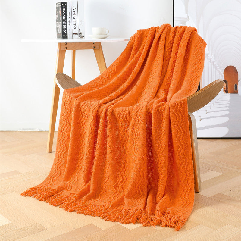 Dekorative Strickwurfdecke