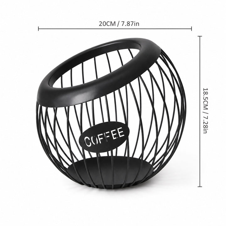 Stilvoller Drahtkaffee-Speicher