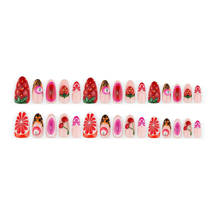 Kunstnagelset mit Fruchtmotiven Karnz