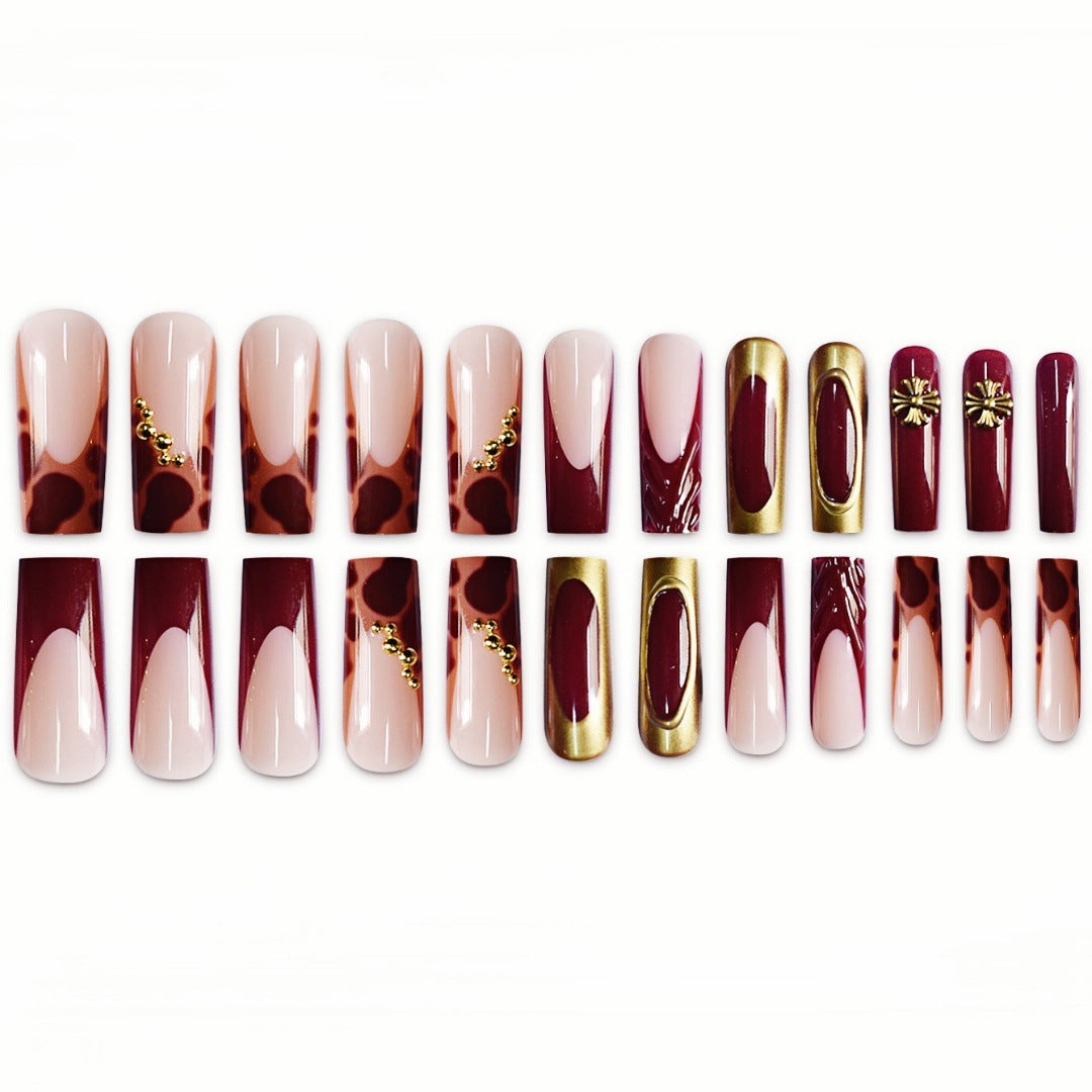 Dekorative Lange Nagelkunst Verlängerungen Karnz
