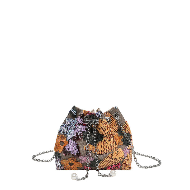 WoStylish Pailletten Zugverschluss Clutch Tasche Karnz