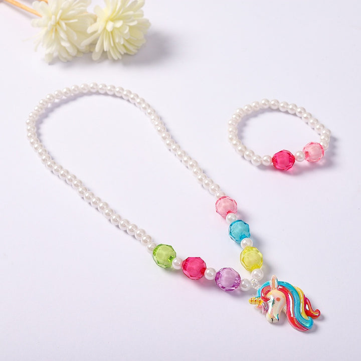 Verspieltes Schmuckset mit Einhorn-Anhänger Karnz
