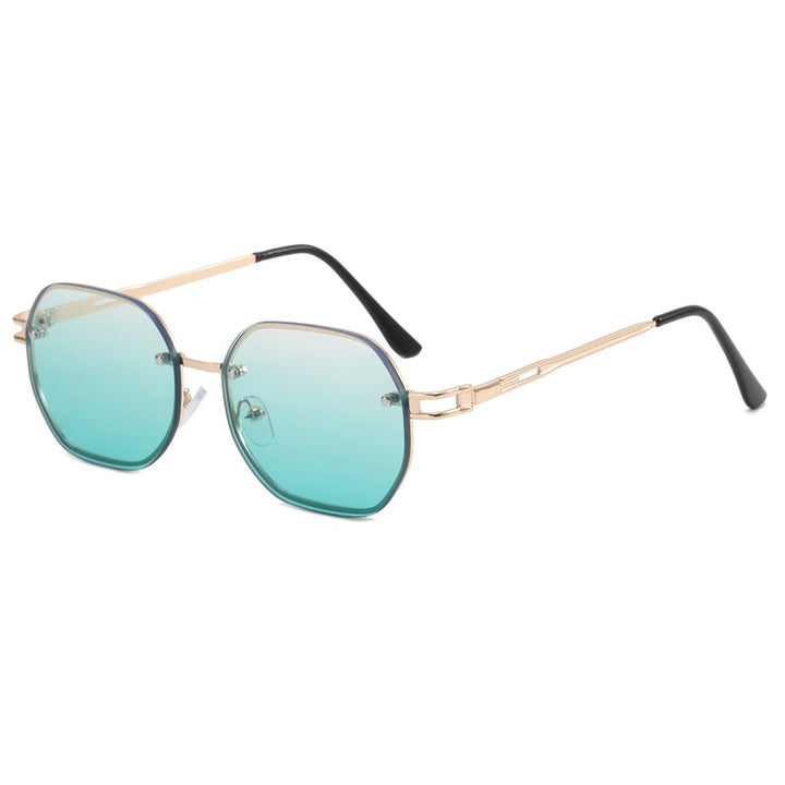 Damen Designer-Sonnenbrille im modernen Achteck-Design Karnz