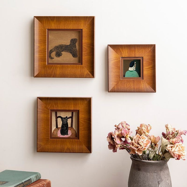 Vintage-inspirierter dekorativer Blumen Kunstrahmen