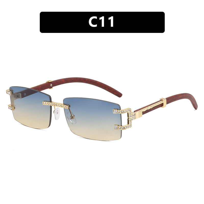 Damen exklusive Sonnenbrille im eleganten Design mit Strass-Akzenten Karnz