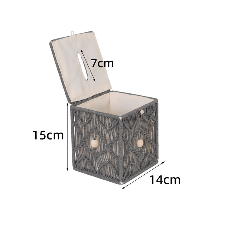 Makramee Aufbewahrungsbox Karnz
