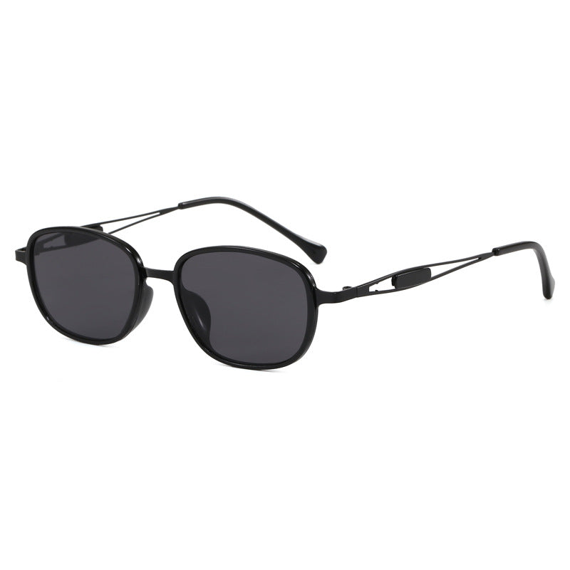 Modische Sonnenbrille mit Quadratischem Rahmen und Schmalem Metallgestell Karnz