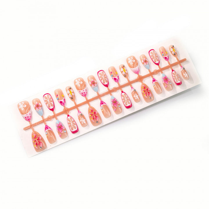 Premium Floral Design Druck-Nägel