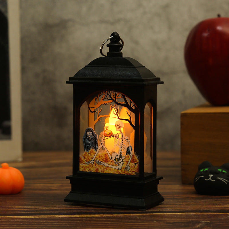 Nostalgische Laterne mit Halloween-Motiv Karnz