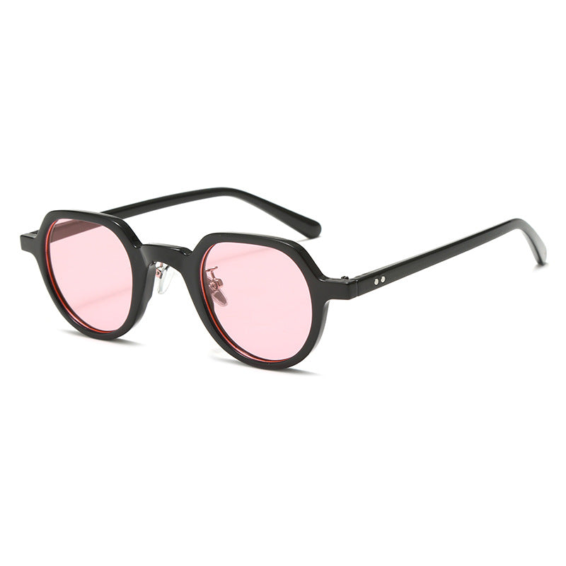 Damen runde Sonnenbrille mit modernem Kunststoffrahmen und UV-Schutz Karnz