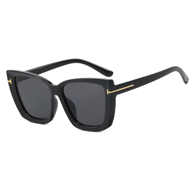 Damen große Sonnenbrille im modernen Design mit angesagtem Schildkrötenmuster Karnz