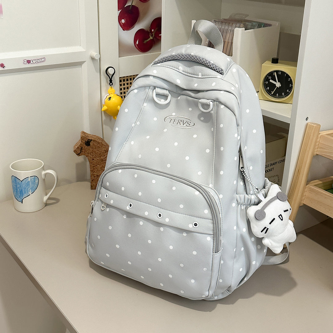 Polka-Dots-Muster-Rucksack mit Zubehör Karnz