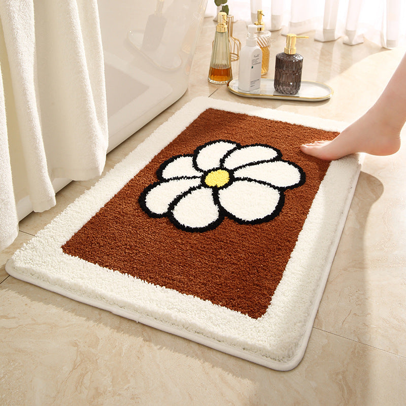 Floral Design Dusche Teppich