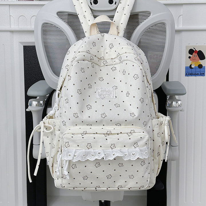 Verspielter floraler Druck Rucksack