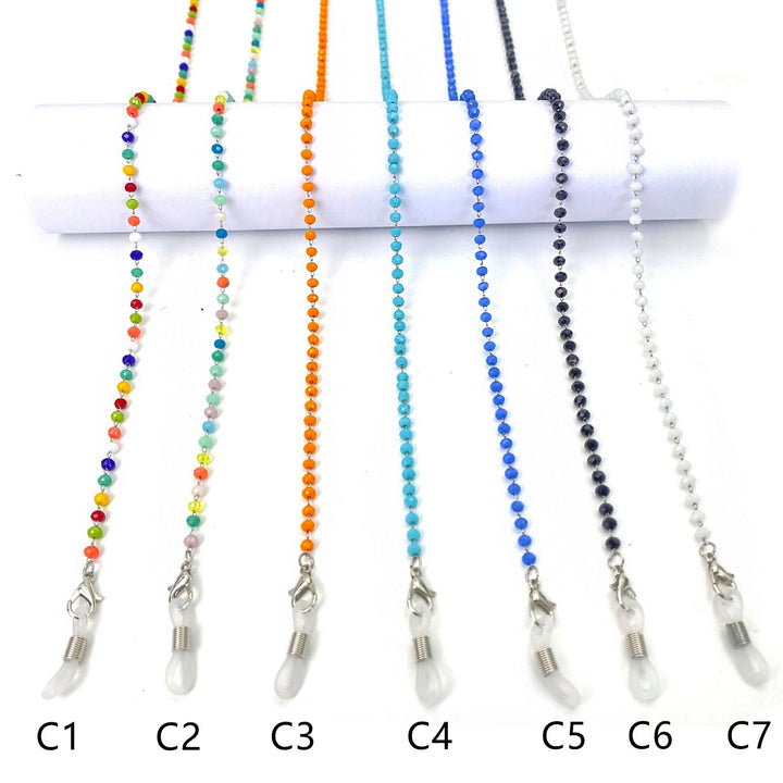 Farbige Perlenbrille Kette Karnz
