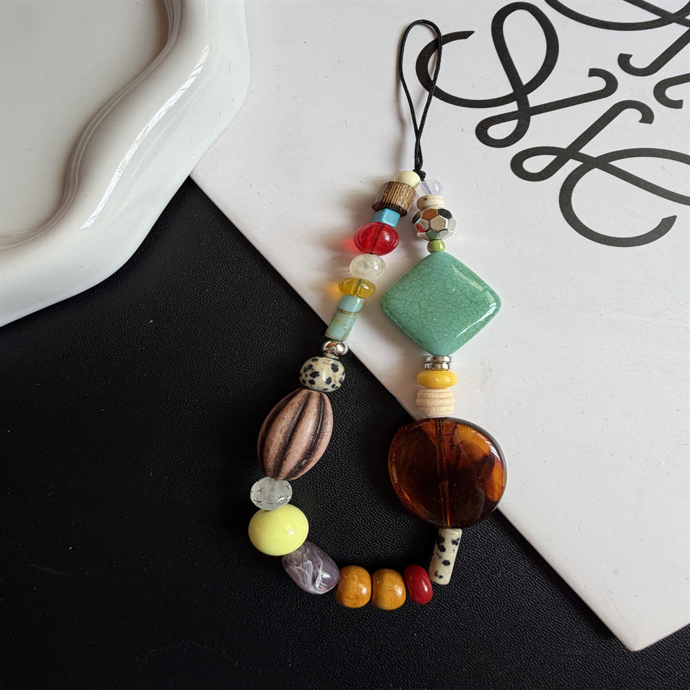 Stylische Perlen-Handykette Karnz