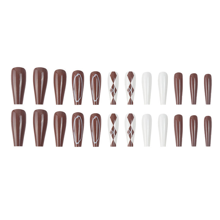 Elegante künstlerische Stiletto Press-On Nägel Karnz 1789085884
