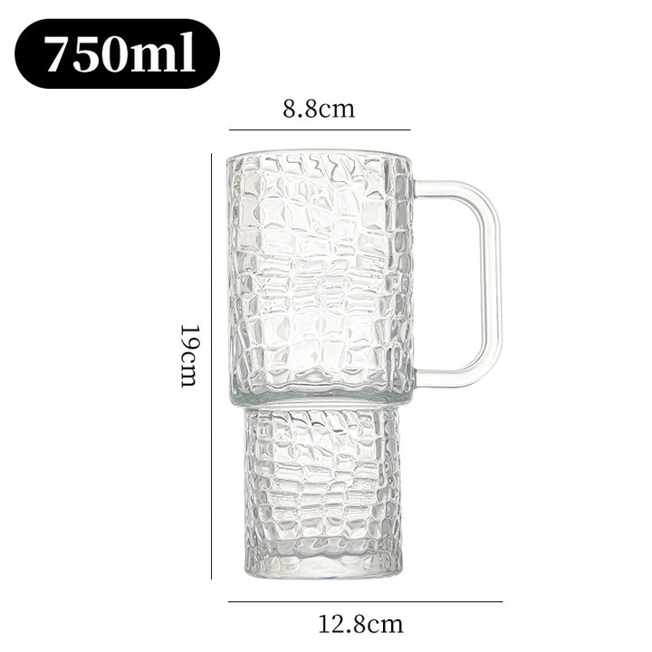 Unisex Glasbecher mit strukturiertem Design von Karnz