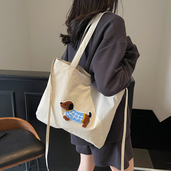 Niedliche Cartoon-Hund-Themen-Leinen-Tasche