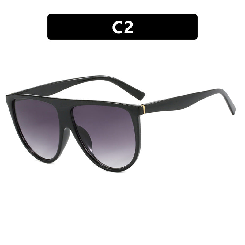 Damen trendige Oversized-Sonnenbrille mit stylischem transparenten Rahmen Karnz