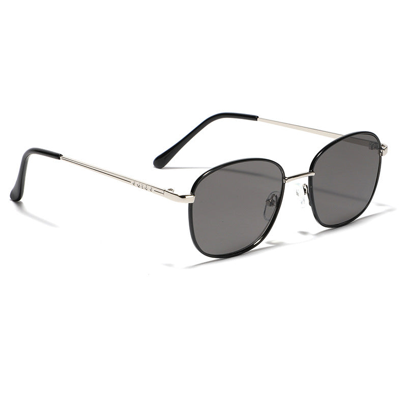 Damen stilvolle quadratische Sonnenbrille mit elegantem Metallrahmen Karnz