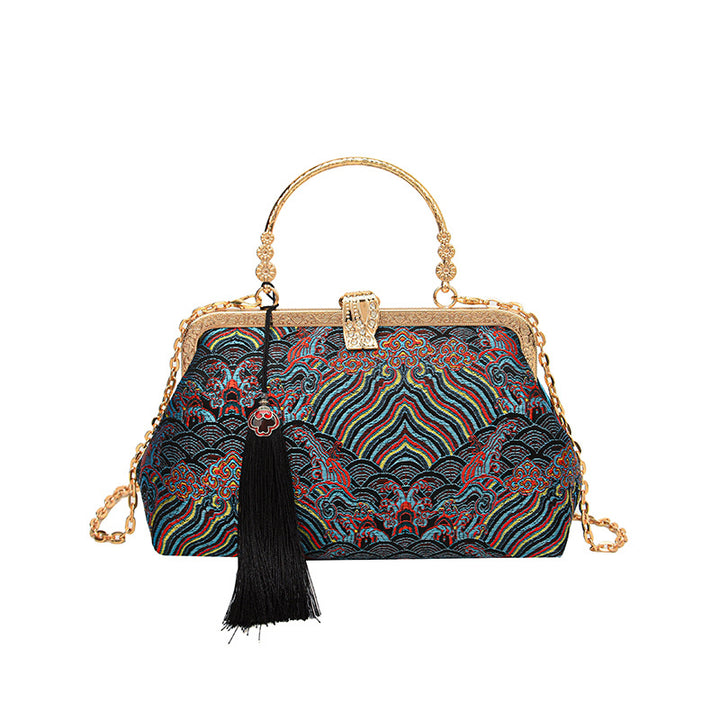 Vintage bestickte Designer-Handtasche