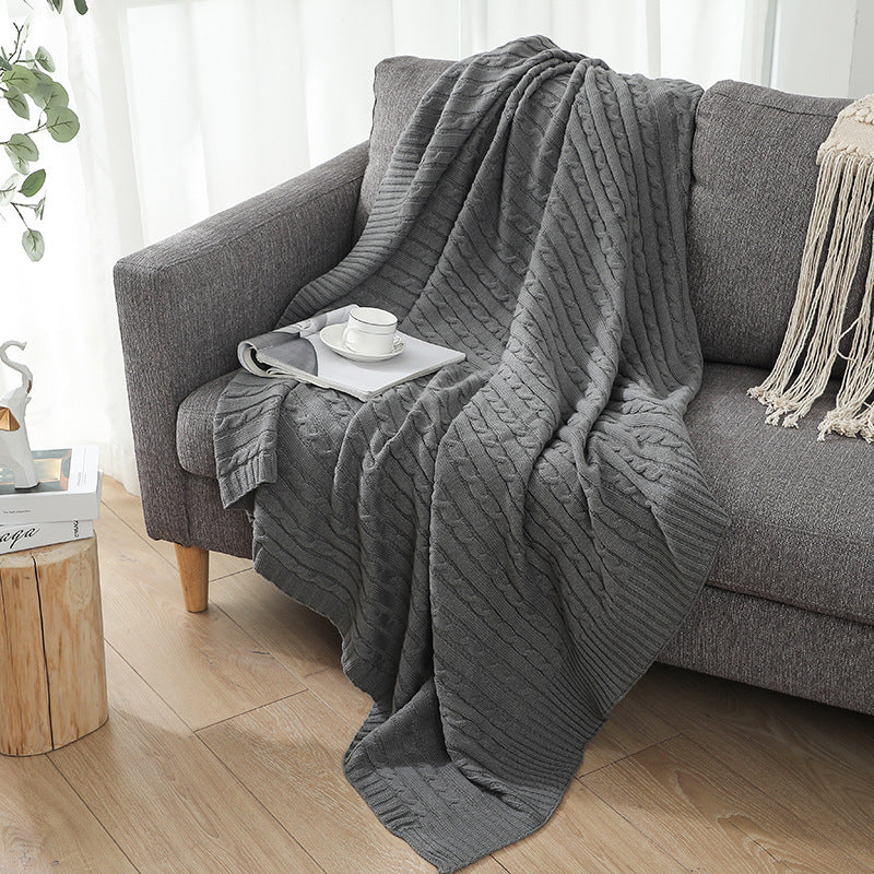 Home Gemütliche Strickdecke