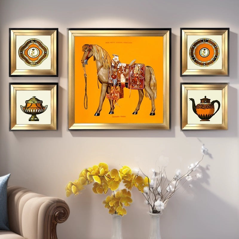 Kreative Pferdereit Kunst Wanddekoration